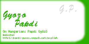 gyozo papdi business card